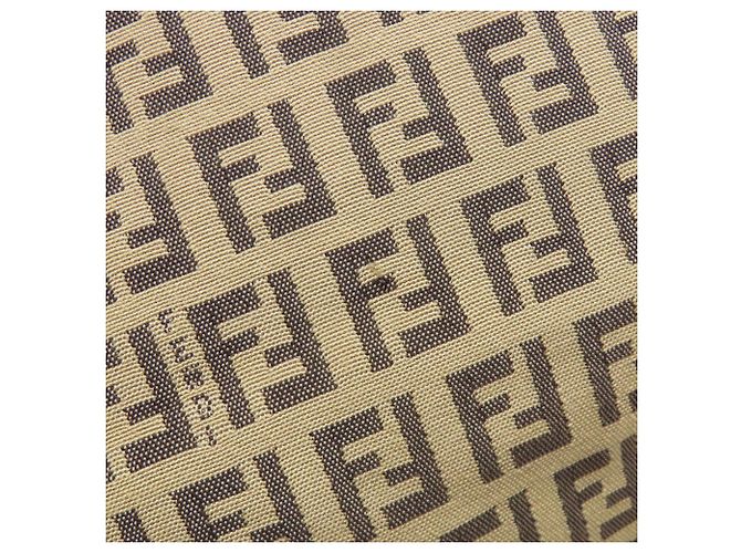 Fendi Zucca-Muster Tote Bag Schwarz Beige - Ansicht 15