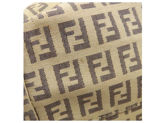 Fendi Zucca-Muster Tote Bag Schwarz Beige - Ansicht 16
