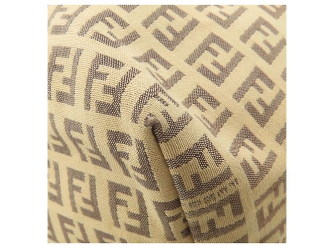 Fendi Zucca-Muster Tote Bag Schwarz Beige - Ansicht 21