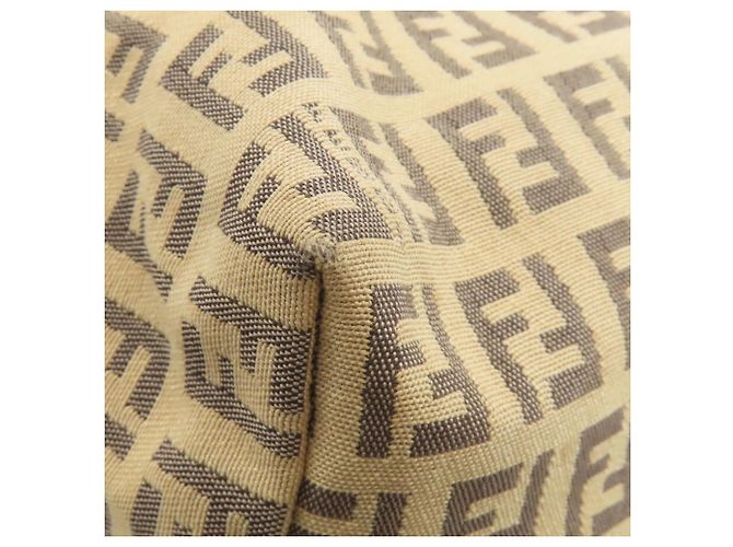 Fendi Zucca-Muster Tote Bag Schwarz Beige - Ansicht 22