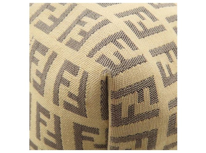 Fendi Zucca-Muster Tote Bag Schwarz Beige - Ansicht 23
