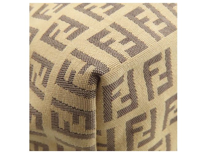 Fendi Zucca-Muster Tote Bag Schwarz Beige - Ansicht 24