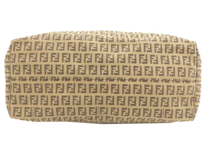 Fendi Zucca-Muster Tote Bag Schwarz Beige - Ansicht 4