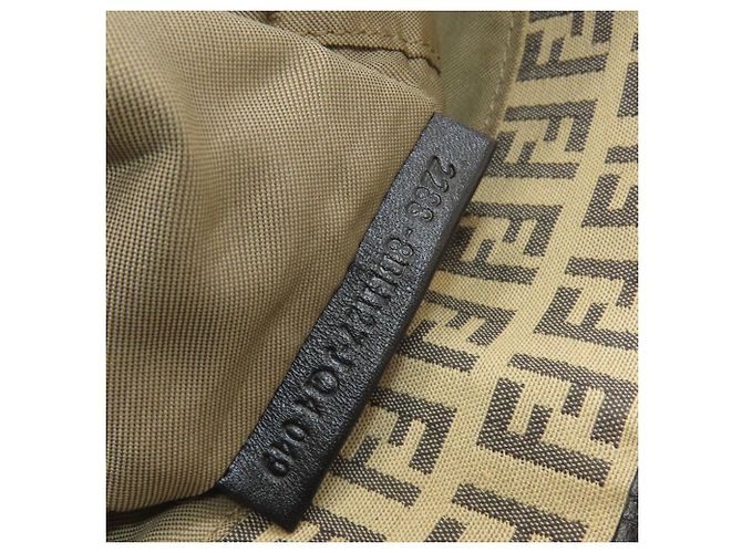 Fendi Zucca-Muster Tote Bag Schwarz Beige - Ansicht 7