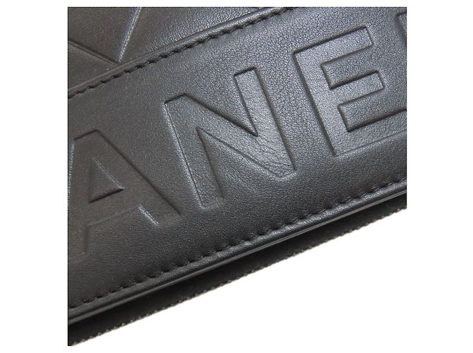 Portafoglio lungo matelassé Chanel in pelle nera Nero - vista 12