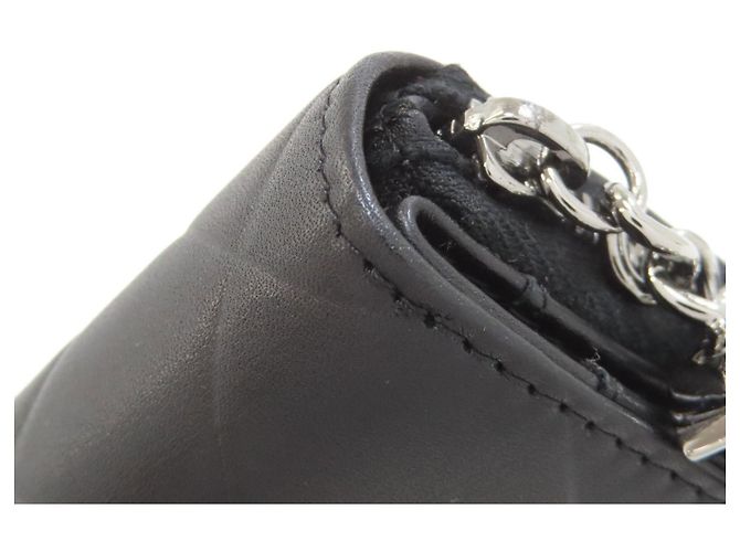 Portafoglio lungo matelassé Chanel in pelle nera Nero - vista 14