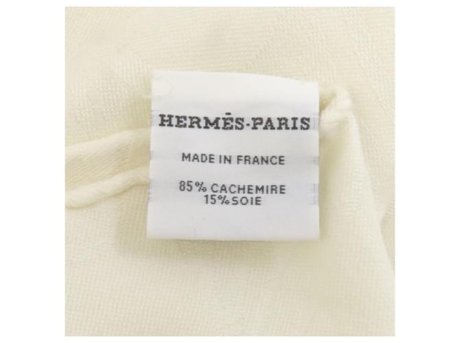 Stola in cashmere Hermès Bianco - vista 4