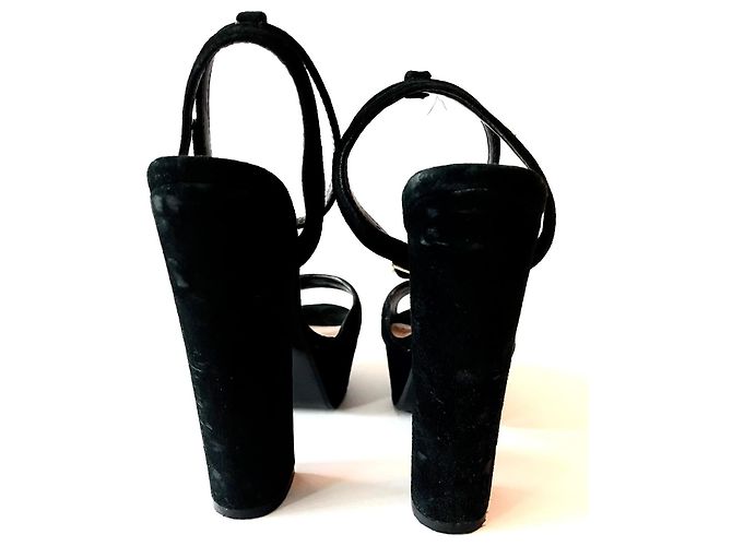 Sandalias de tacón plataforma de ante Kurt Geiger Negro - vista 3