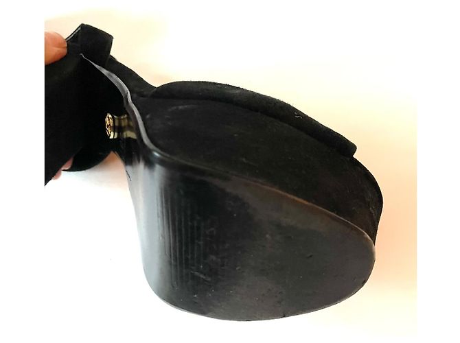 Sandalias de tacón plataforma de ante Kurt Geiger Negro - vista 5