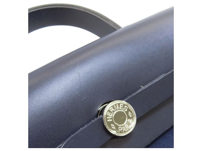 Borsa Hermès Herbag Zip Add MM Blu navy - vista 16