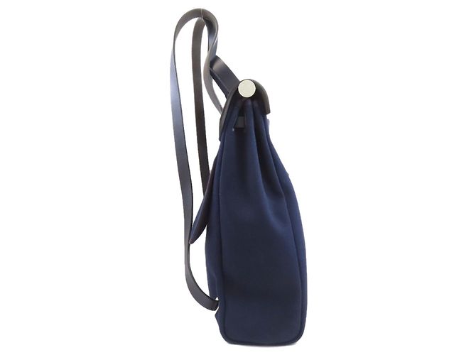 Borsa Hermès Herbag Zip Add MM Blu navy - vista 3