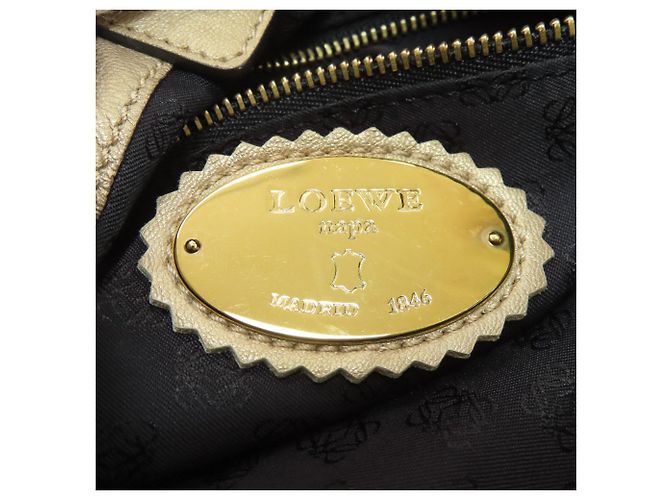 Borsa in pelle Anagram Loewe per donne D'oro - vista 6