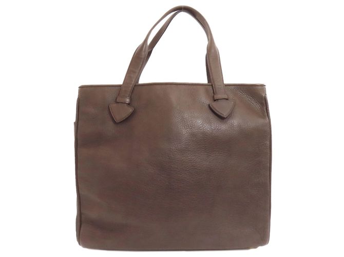 Borsa Tote Loewe in pelle con logo Marrone - vista 2