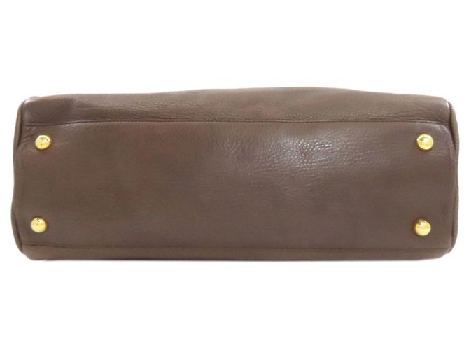 Borsa Tote Loewe in pelle con logo Marrone - vista 4