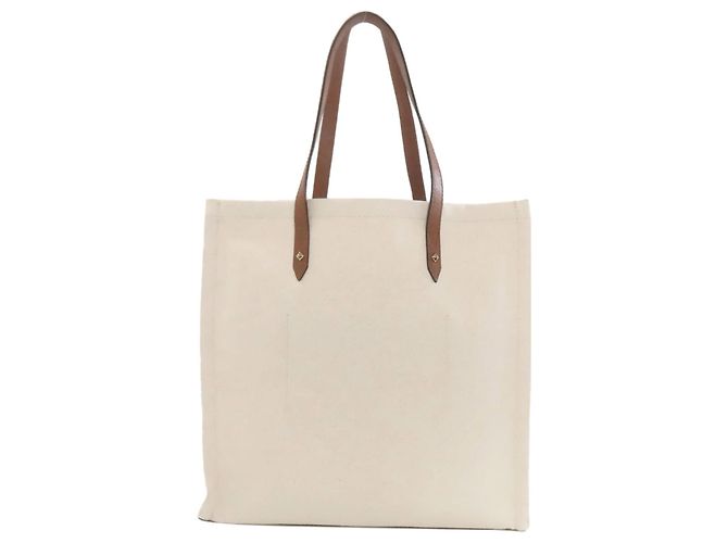 Jimmy Choo Logo Tote Bag aus beigem Canvas - Ansicht 2