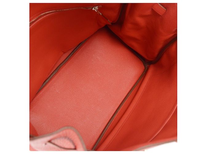 Borsa Hermès Birkin Taurillon Clemence 35 Rosso - vista 3