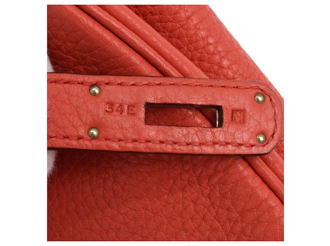 Borsa Hermès Birkin Taurillon Clemence 35 Rosso - vista 5