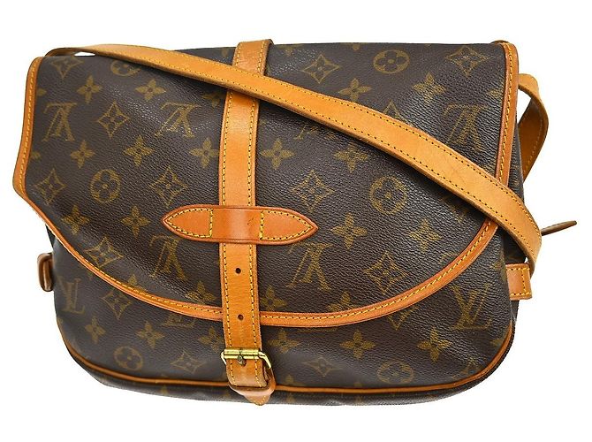 Borsa Saumur Louis Vuitton in tela Monogram 30 Marrone - vista 2