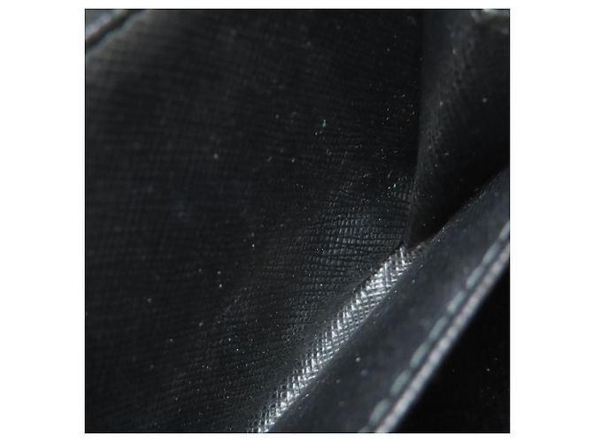Prada Saffiano Leder Bi-Fold Geldbörse Schwarz - Ansicht 10