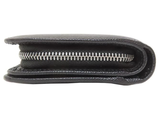 Prada Saffiano Leder Bi-Fold Geldbörse Schwarz - Ansicht 3