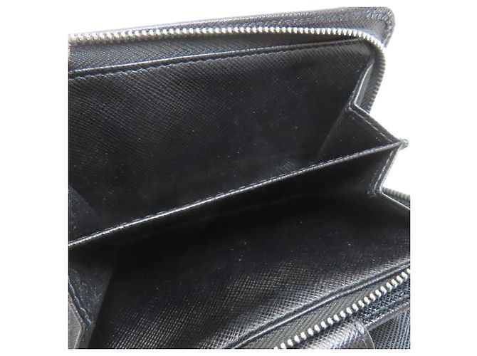 Prada Saffiano Leder Bi-Fold Geldbörse Schwarz - Ansicht 6