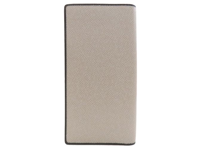 Brazza Cartera larga de cuero Taiga Louis Vuitton Castaño - vista 2