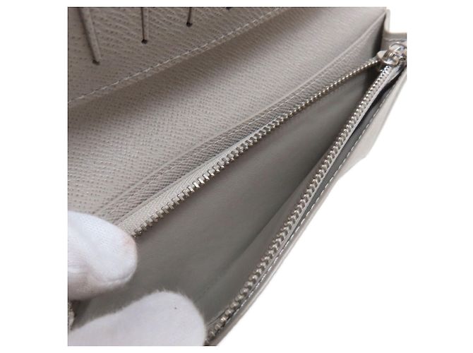 Brazza Cartera larga de cuero Taiga Louis Vuitton Castaño - vista 5