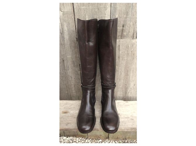Autre Marque Botas AGL de cuero marrón oscuro - vista 10