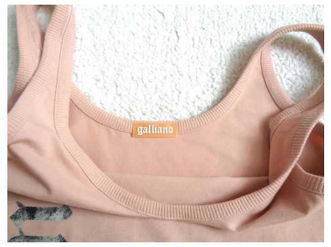 Top de algodón rosa John Galliano - vista 3