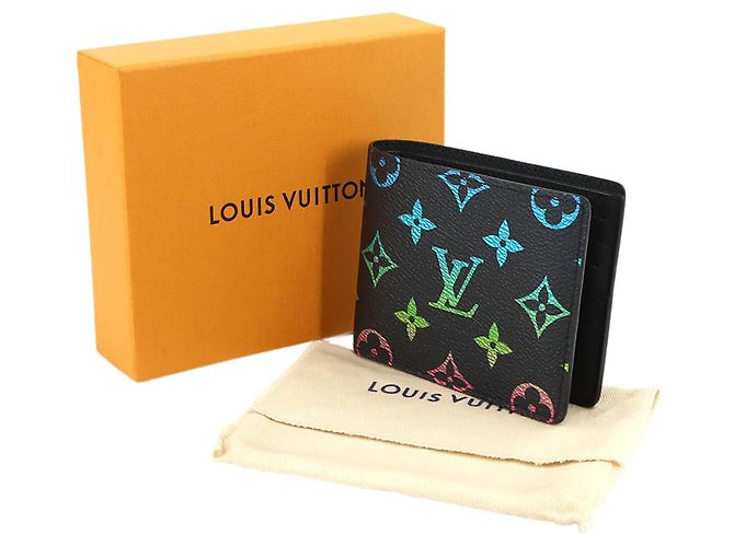 Slender Louis Vuitton Monogram Gradient Geldbörse im Bi-Fold-Format Schwarz Mehrfarben - Ansicht 2