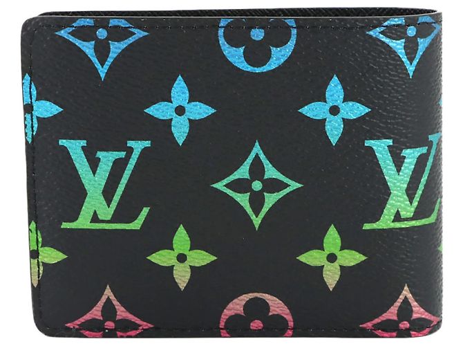 Slender Louis Vuitton Monogram Gradient Geldbörse im Bi-Fold-Format Schwarz Mehrfarben - Ansicht 3