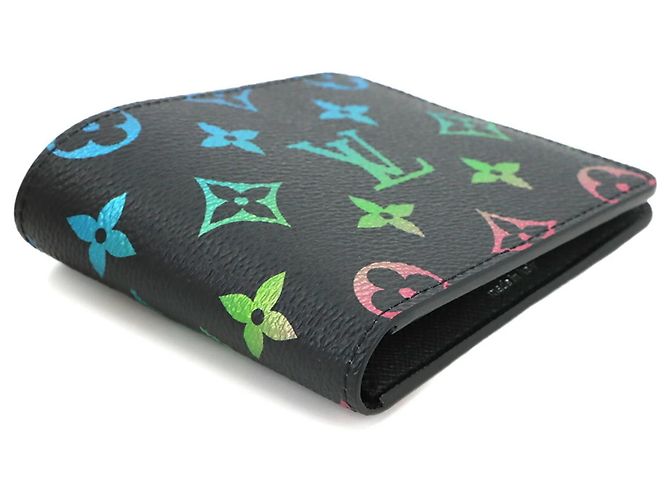 Slender Louis Vuitton Monogram Gradient Geldbörse im Bi-Fold-Format Schwarz Mehrfarben - Ansicht 4
