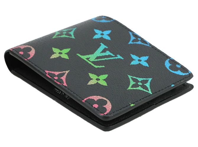 Slender Louis Vuitton Monogram Gradient Geldbörse im Bi-Fold-Format Schwarz Mehrfarben - Ansicht 5