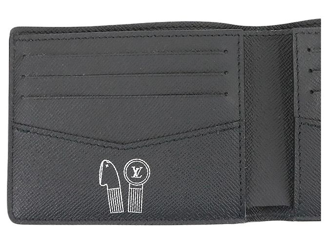 Slender Louis Vuitton Monogram Gradient Geldbörse im Bi-Fold-Format Schwarz Mehrfarben - Ansicht 8