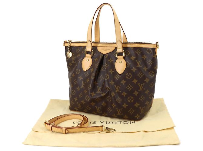 Borsa Tote Palermo PM Monogramma Louis Vuitton Marrone - vista 2