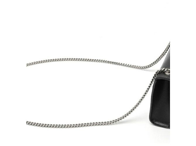 Borsa a Spalla Kate Small Chain di Saint Laurent Nero - vista 2