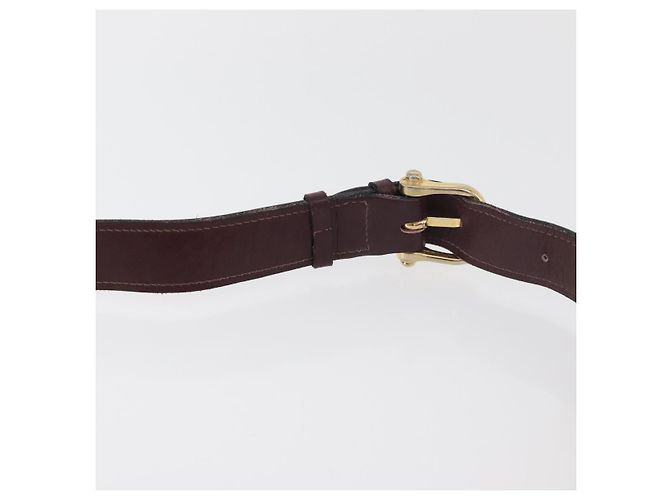Borsa a spalla CÉLINE Carrozza in pelle Bordeaux Oro Auth 174318A D'oro Bordò - vista 8