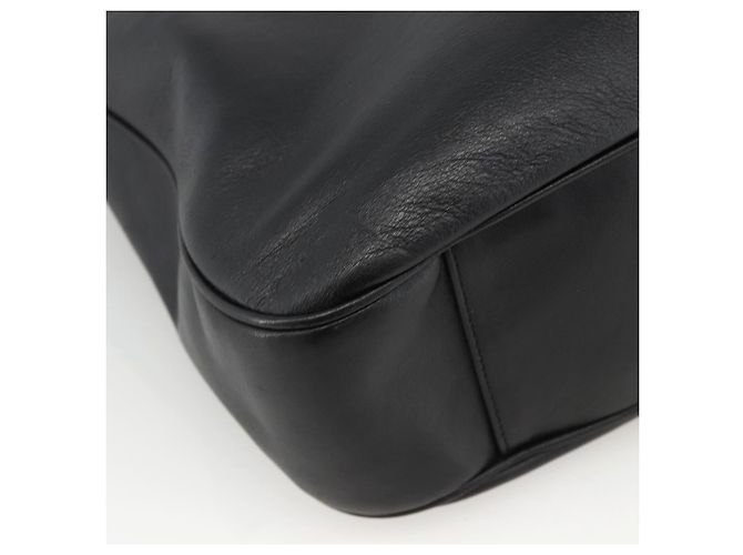 Borsa a Spalla in Pelle Gucci Bamboo 2way Nera Oro 001 2123 1577 Auth am11264 Nero D'oro - vista 13