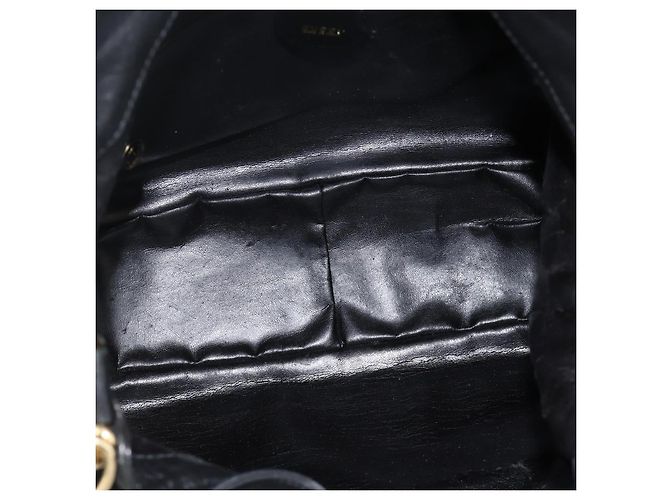 Borsa a Spalla in Pelle Gucci Bamboo 2way Nera Oro 001 2123 1577 Auth am11264 Nero D'oro - vista 17