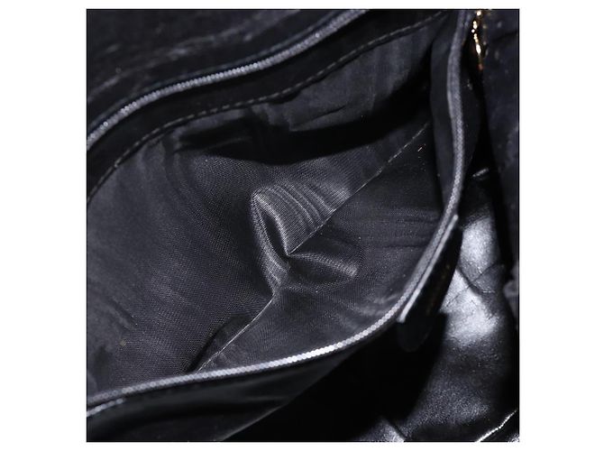 Borsa a Spalla in Pelle Gucci Bamboo 2way Nera Oro 001 2123 1577 Auth am11264 Nero D'oro - vista 21