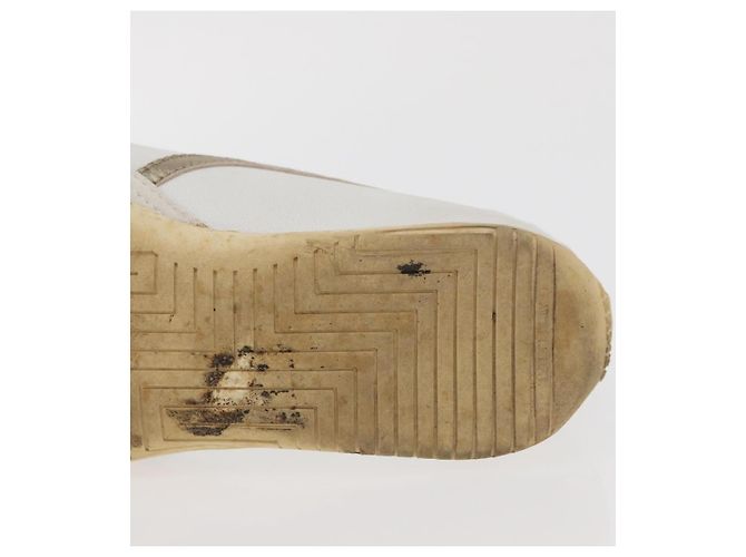 Hermès Sneakers HERMES in pelle bianca Auth 174640A Bianco - vista 10