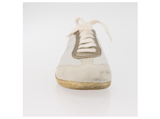Hermès Sneakers HERMES in pelle bianca Auth 174640A Bianco - vista 11