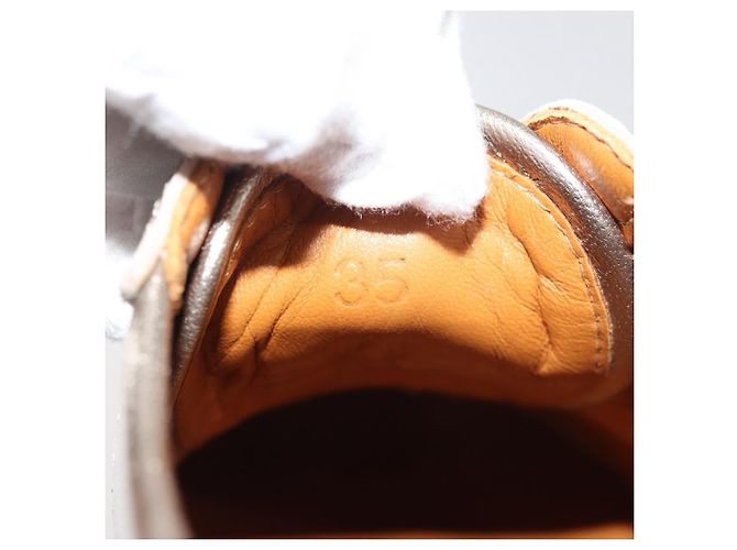 Hermès Sneakers HERMES in pelle bianca Auth 174640A Bianco - vista 17