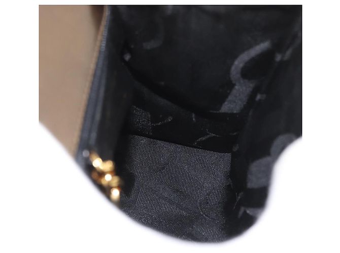 Salvatore Ferragamo Borsa a mano Gancini in pelle verniciata marrone e oro Auth hk3581 D'oro - vista 16