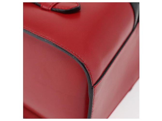 Céline Borsa a mano CELINE in pelle rossa dorata Auth YKZ1471A Rosso D'oro - vista 10