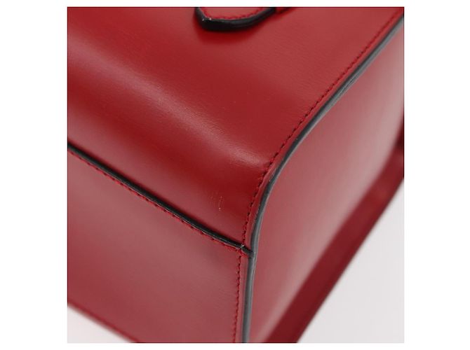 Céline Borsa a mano CELINE in pelle rossa dorata Auth YKZ1471A Rosso D'oro - vista 11