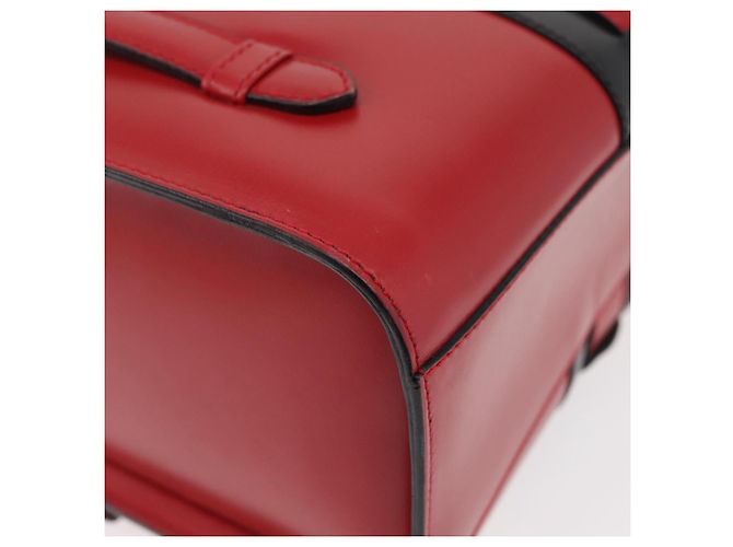Céline Borsa a mano CELINE in pelle rossa dorata Auth YKZ1471A Rosso D'oro - vista 12