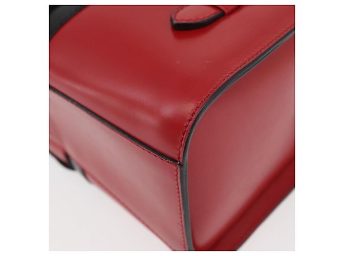 Céline Borsa a mano CELINE in pelle rossa dorata Auth YKZ1471A Rosso D'oro - vista 13
