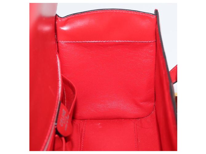 Céline Borsa a mano CELINE in pelle rossa dorata Auth YKZ1471A Rosso D'oro - vista 19