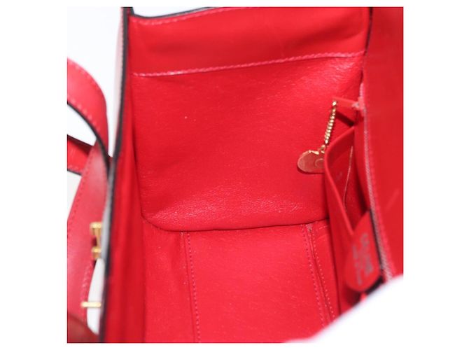Céline Borsa a mano CELINE in pelle rossa dorata Auth YKZ1471A Rosso D'oro - vista 20